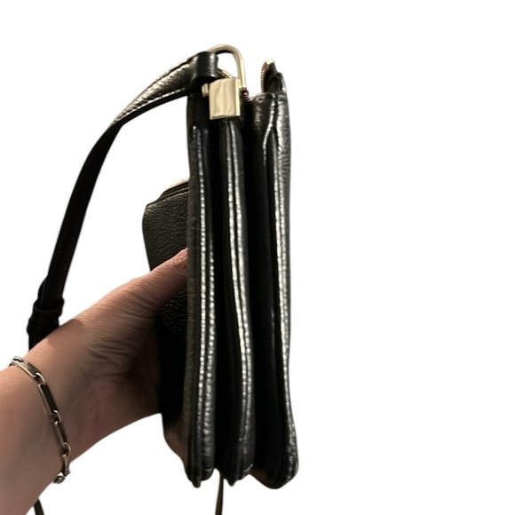 Kate Spade Black Pebbled Leather Triple Gusset Crossbody Bag - Picture 7 of 15